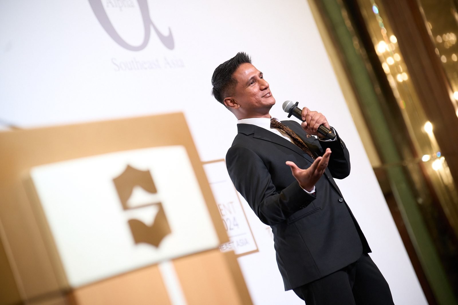 Emcee on stage · Corporate Events Emcee on stage
